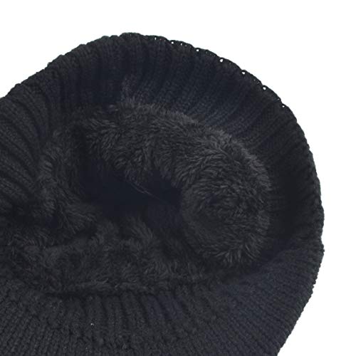 Ruphedy Gorro Hombre Sombrero de Invierno Grueso Visera Gorro con Forro Polar B319