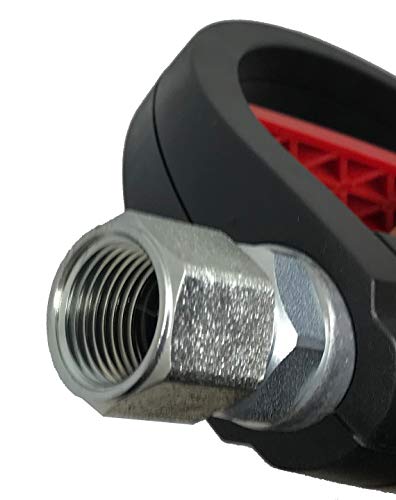 S N Badger Pistola Contador Digital Aceite - con medidor de litros. Dispensador de lubricantes. Latiguillo Flexible y Boquilla automática 90º antigoteo.