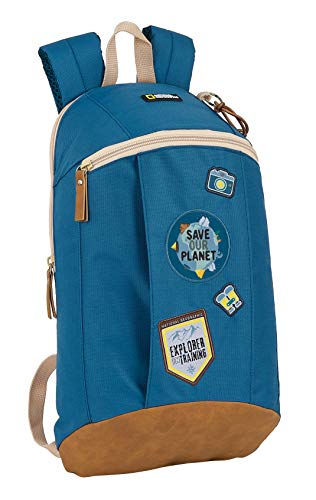 safta 612009821 Mini Mochila Reciclable National Geographic Explorer, 220x100x390mm