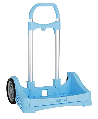 Safta 641077205 - Carrito para mochilas escolares, Azul Celeste