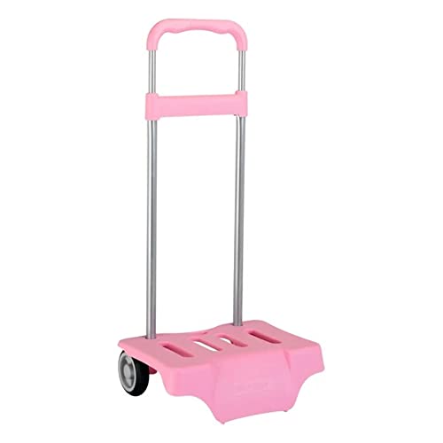 safta Carro Para Mochilas Escolares Muy ligero Ruedas Resistentes Con Asa Extraíble, Rosa Claro, 85 cm (641088905)