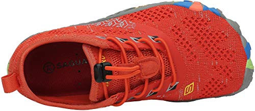 SAGUARO Barefoot Zapatillas de Trail Running Niños Niñas Minimalistas Zapatos de Deporte Antideslizantes Calzado Descalzos para Fitness Caminar Correr Asfalto Montaña Senderismo, Menta Verde, 32 EU