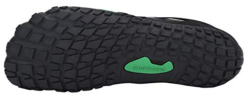 SAGUARO Hombre Mujer Zapatos Minimalistas Comodas Respirable Zapatillas de Trail Running Ligeras Calzado Barefoot Antideslizante para Gimnasio Fitness Senderismo Montaña, Negro 45 EU