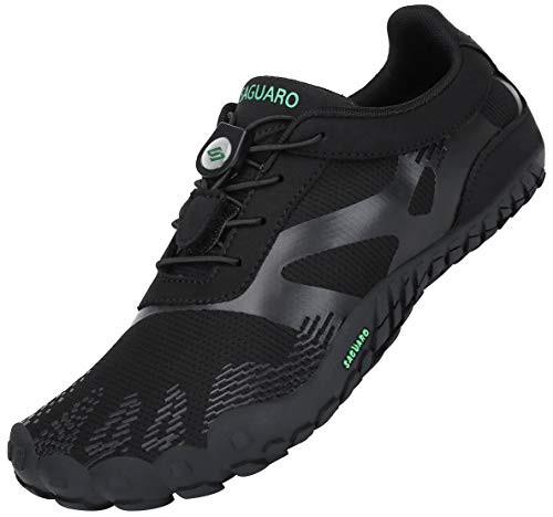 SAGUARO Zapatillas de Deporte Exterior Interior Hombre Mujer Escarpines Deportes Acuáticos Calzado de Minimalista para Playa Surf Transpirable de Secado Rápido,Negro 43 EU