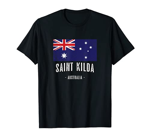 Saint Kilda, Australia | Aussie City Merch - Bandera australiana Camiseta