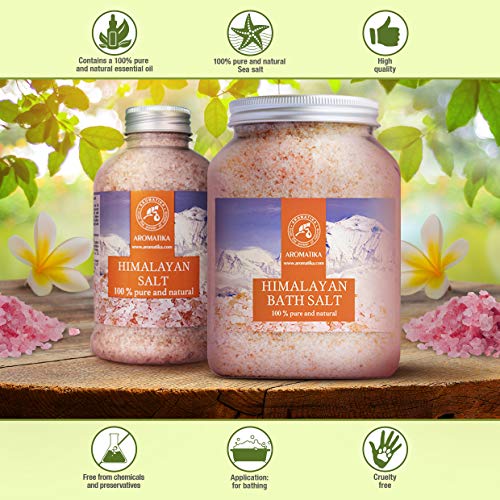 Sales de Baño Himalayan Pink 1300g - 100% Puro & Natural - Sal Himalayan - Mejor Para un Buen Sueño - Alivio del Estrés - Baño - Belleza - Relajante