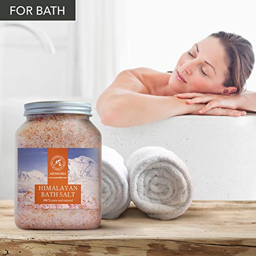 Sales de Baño Himalayan Pink 1300g - 100% Puro & Natural - Sal Himalayan - Mejor Para un Buen Sueño - Alivio del Estrés - Baño - Belleza - Relajante