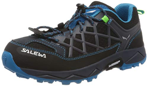 Salewa JR Wildfire Zapatos de Senderismo, Ombre Blue/Fluo Green, 35 EU