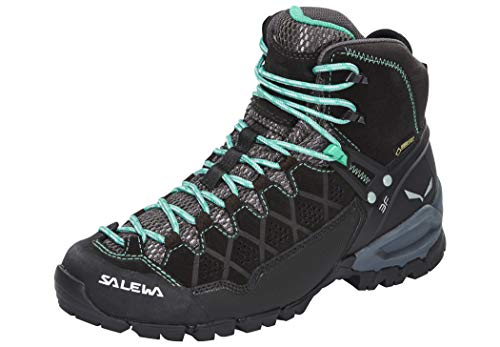 Salewa WS Alp Trainer Mid Gore-TEX Botas de Senderismo, Black Out/Agata, 38 EU