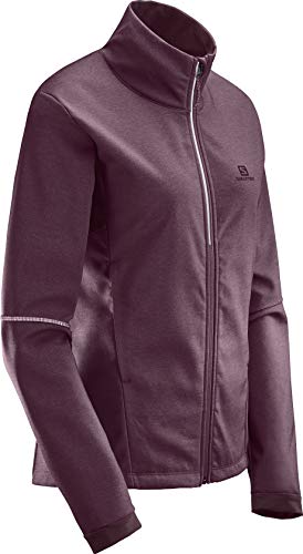 SALOMON Agile Softshell JKT W Chaqueta, Mujer, Winetasting/Heather, s