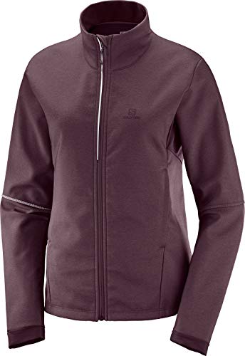 SALOMON Agile Softshell JKT W Chaqueta, Mujer, Winetasting/Heather, s