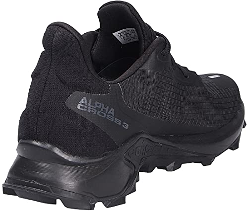 Salomon Alphacross 3 Gore-Tex (impermeable) Hombre Zapatos de trail running, Negro (Black/Black/Black), 40 ⅔ EU