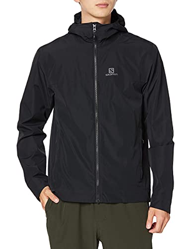 SALOMON Explore WP JKT M Chaqueta Impermeable, Hombre, Negro, S