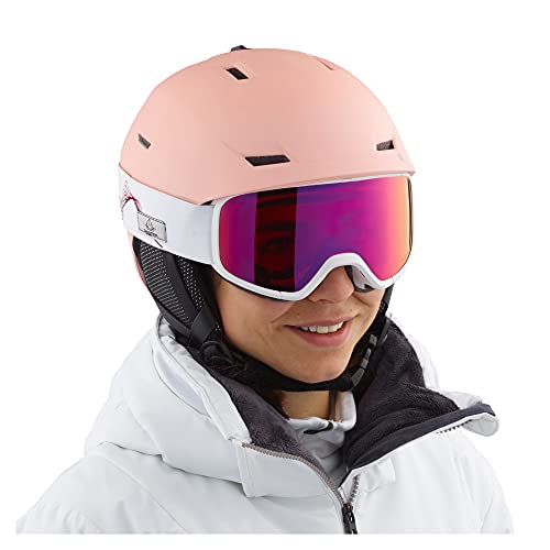 Salomon ICON LT Casco de esquí y snowboard para mujer, Ajuste regulable, Durazno (Peach), M (56-59 cm)