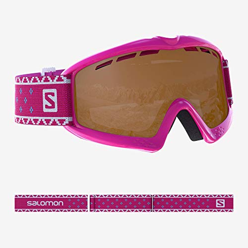 Salomon, Kiwi, Máscara de esquí para niños (3-6 años), Rosa/Plateado (Universal Silver Mirror), L39911000