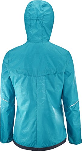 SALOMON Mujer Sudadera con Capucha, Agile Wind Print Hoodie, Poliéster, Azul (Night Sky/Graphite/Crown Blue), Talla: M, L40120900