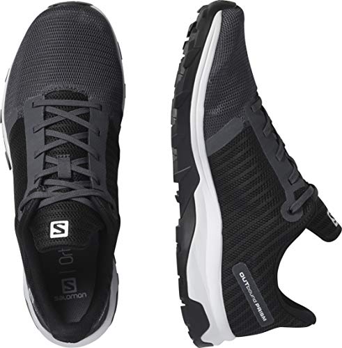 Salomon Outbound Prism Hombre Zapatos de trekking, Negro (Ebony/White/Black), 43 ⅓ EU