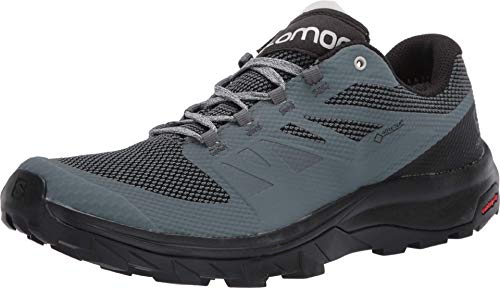 Salomon Outline Gore-Tex (impermeable) Mujer Zapatos de trekking, Gris (Stormy Weather/Black/Lunar Rock), 39 ⅓ EU