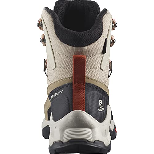 Salomon Quest Element Gore-Tex (impermeable) Mujer Zapatos de trekking, Beige (Safari/Vanilla Ice/Mec Orange), 43 ⅓ EU