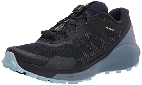 SALOMON Shoes Sense Ride, Zapatillas de Running Mujer, Multicolor (Navy Blazer/Flint Stone/Angel Falls), 40 2/3 EU