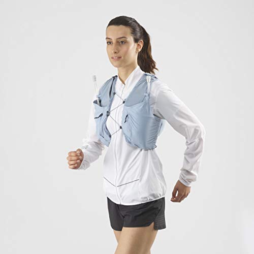 Salomon Womens Sense Pro 10 Set Running Hydration Vest, Ashley Blue/Ebony, Large