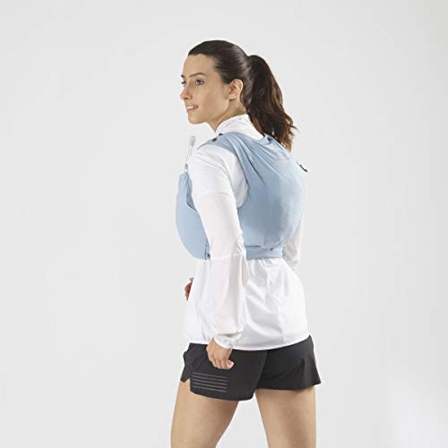 Salomon Womens Sense Pro 10 Set Running Hydration Vest, Ashley Blue/Ebony, Small