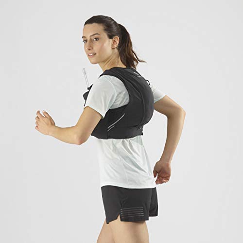 Salomon Womens Sense Pro 10 Set Running Hydration Vest, Black/Ebony, X-Large