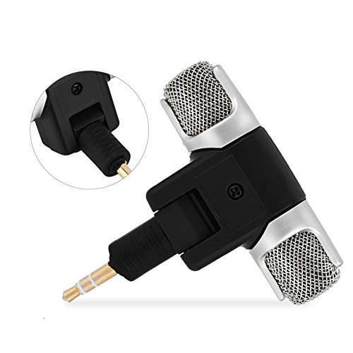 SALUTUY Mini Micrófono, Micrófono Universal Amplia Gama de Aplicaciones Conexión Directa con Conector Chapado en Oro de 3,5 Mm para PC Y Grabador de Sonido para PC Portátil Cámara MD