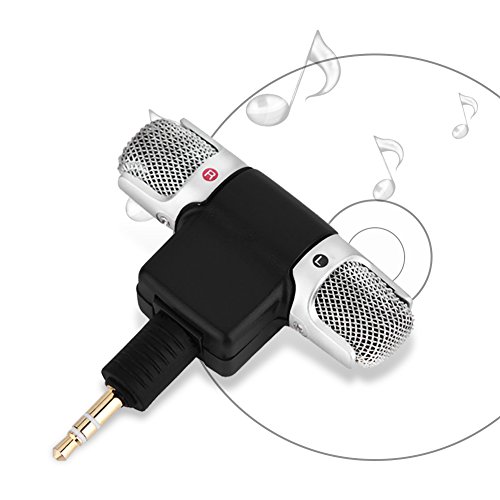 SALUTUY Mini Micrófono, Micrófono Universal Amplia Gama de Aplicaciones Conexión Directa con Conector Chapado en Oro de 3,5 Mm para PC Y Grabador de Sonido para PC Portátil Cámara MD