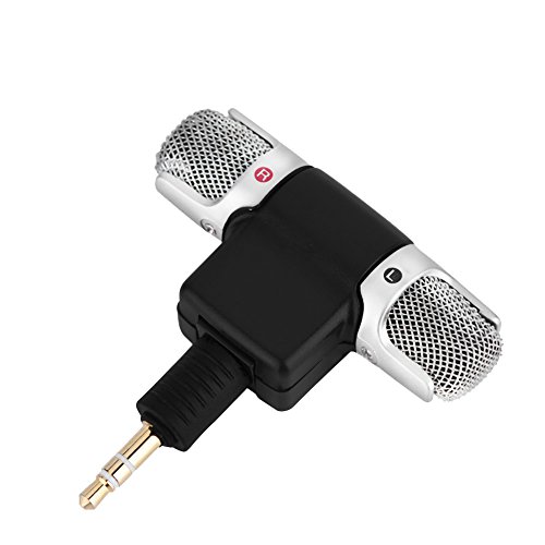 SALUTUY Mini Micrófono, Micrófono Universal Amplia Gama de Aplicaciones Conexión Directa con Conector Chapado en Oro de 3,5 Mm para PC Y Grabador de Sonido para PC Portátil Cámara MD