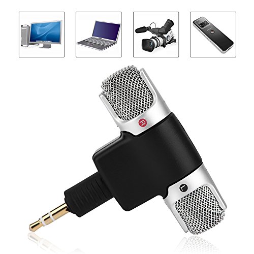 SALUTUY Mini Micrófono, Micrófono Universal Amplia Gama de Aplicaciones Conexión Directa con Conector Chapado en Oro de 3,5 Mm para PC Y Grabador de Sonido para PC Portátil Cámara MD