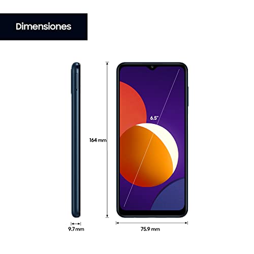 Samsung Smartphone Galaxy M12 con Pantalla Infinity-V TFT LCD de 6,5 Pulgadas, 4 GB de RAM y 128 GB de Memoria Interna Ampliable, Batería de 5000 mAh y Carga rápida Negro (ES Versión)