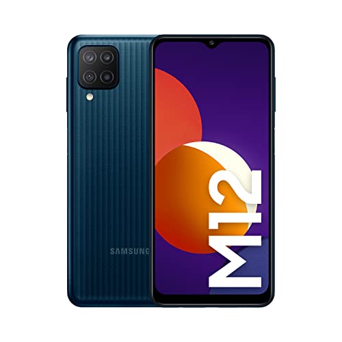 Samsung Smartphone Galaxy M12 con Pantalla Infinity-V TFT LCD de 6,5 Pulgadas, 4 GB de RAM y 128 GB de Memoria Interna Ampliable, Batería de 5000 mAh y Carga rápida Negro (ES Versión)