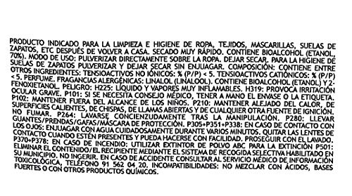 Sanit. Limpiador textil para ropa y calzado que higieniza y desinfecta rápidamente. Envase de 5 lts. Se incluye una botella vacía pulverizadora de 1 litro