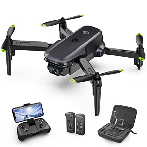 Sansisco Mini Drone con Cámara 1080P para Adultos, Plegable Drone Vuelto de 20 Mins, Múltiples Modos de Vuelo, Fotografía de Gesto, Control de Gravedad, Drone para Principiantes Bolsa de Transporte