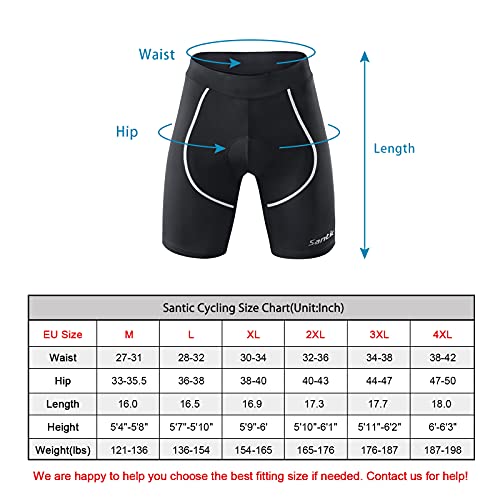 Santic Pantalones cortos de ciclismo para mujer acolchados pantalones cortos de ciclismo para mujer - Martha, blanco, M