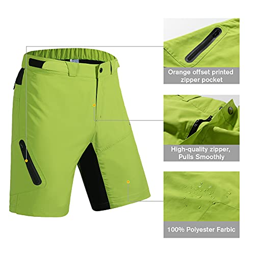 Santic Pantalones Cortos MTB Hombre Pantalones Cortos Ciclismo para Hombre Verde EU L