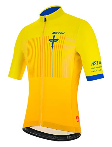 Santini La Vuelta-Santuario del Acebo 2019 - Pantalón Corto para Hombre, Hombre, RE94075RACEBO, Multicolor, XX-Large