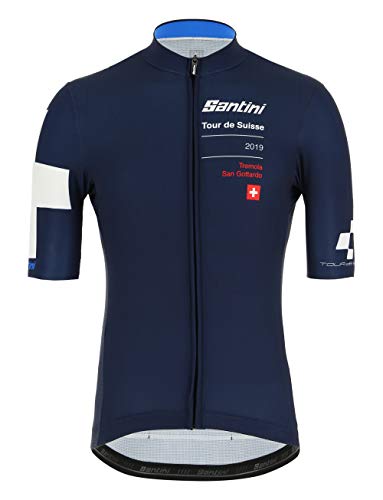 Santini Tour De Suisse-Tremola 2019 - Pantalón Corto para Hombre, Hombre, RE94075CTREMO, Multicolor, X-Large