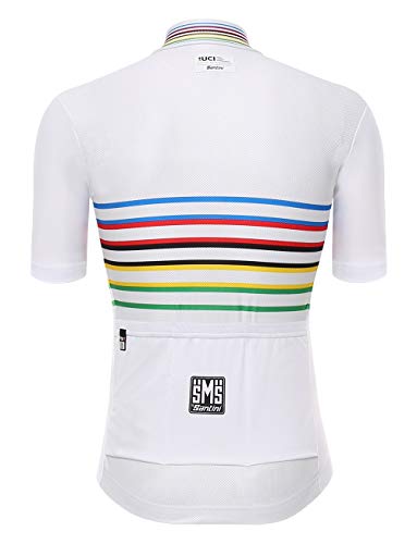 Santini UCI, Camiseta Manga Corta Hombre, Hombre, UCI, Multicolor, M