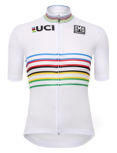 Santini UCI, Camiseta Manga Corta Hombre, Hombre, UCI, Multicolor, M
