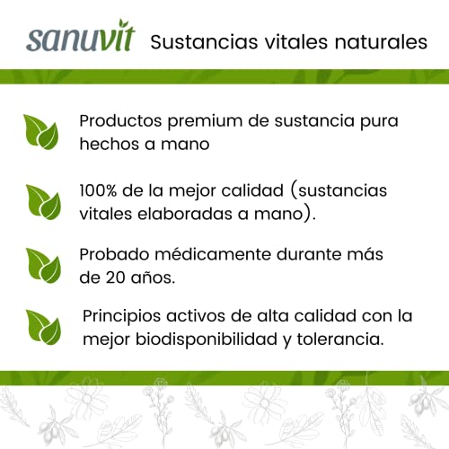 Sanuvit® - NAC 800 mg por cápsula | Dosis alta | N-acetil-L-cisteína | Alta biodisponibilidad y tolerancia | Vegano | 180 cápsulas