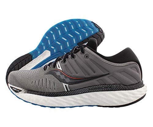 Saucony Hurricane 22, Zapatillas de Running por Hombre, Gris (Grey/Black 25), 42 EU