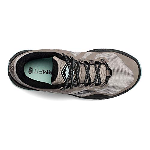 Saucony - Zapatillas para correr y senderismo Xodus 10 para mujer, gris (Moonrock/Negro), 38 EU
