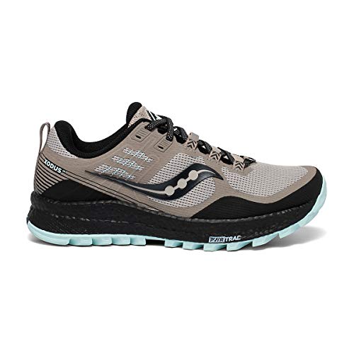 Saucony - Zapatillas para correr y senderismo Xodus 10 para mujer, gris (Moonrock/Negro), 38 EU