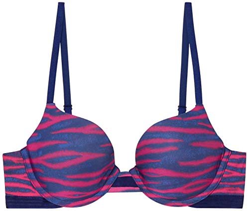 Savage X Fenty T-Shirt Bra, Sujetador para Mujer, Multicolor (Millennial Pink Tiger Print), 44D