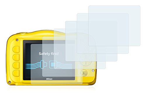 savvies Protector Pantalla Compatible con Nikon Coolpix S33 (6 Unidades) Película Ultra Transparente