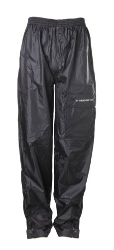 Sceed Pantalones para Lluvia sin Forro, Negro, M