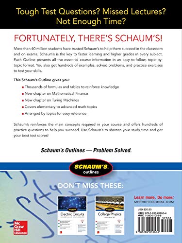 Schaum's Outline of Mathematical Handbook of Formulas and Tables, Fifth Edition