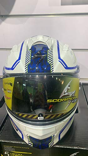 Scorpion - Casco de moto integral EXO-510 Air ocluta blanco perla talla L